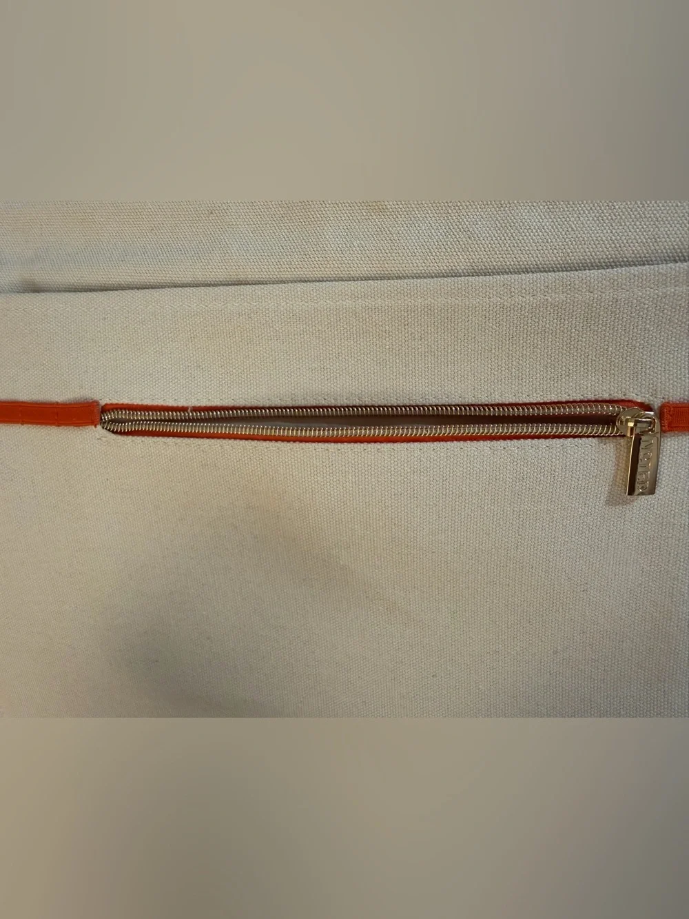Laptop Canvas Crossbody Bag with Pink & Orange Strap